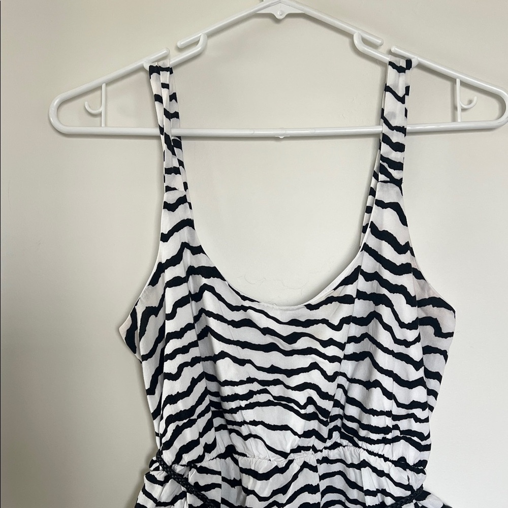 Full Tilt Black and White Patterned Mini Dress - Picture 3 of 11